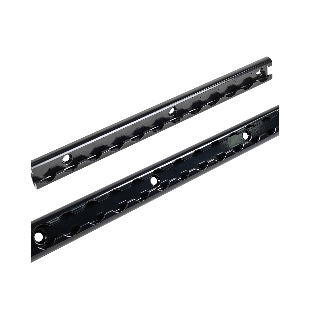 72' L-Track Aluminium Selesai Anodized Hitam
