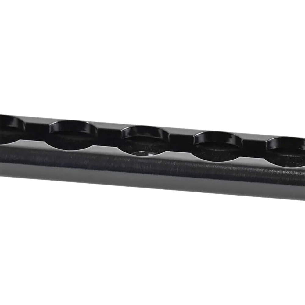 72' L-Track Aluminium Selesai Anodized Hitam