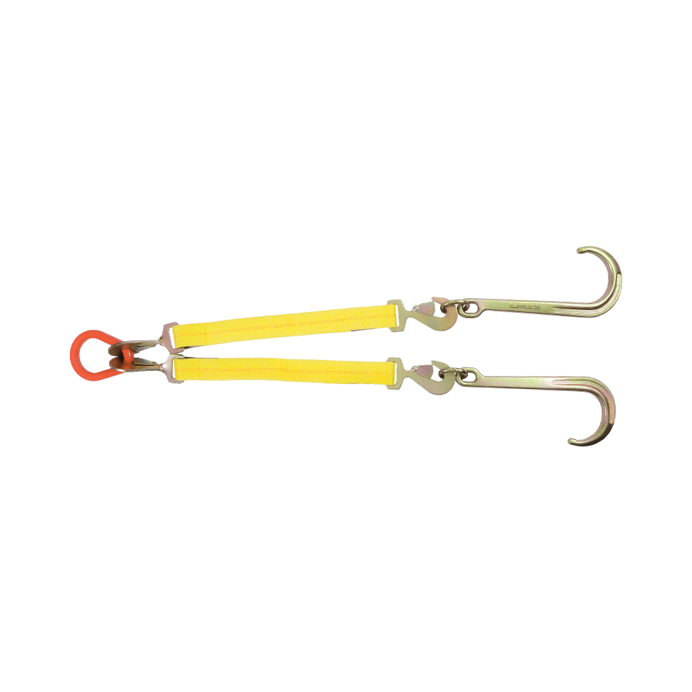 Ratcheting J-Hook Tie-Down V-Strap Design RTJ Multi-Point Hook untuk Penggunaan Truk Derek