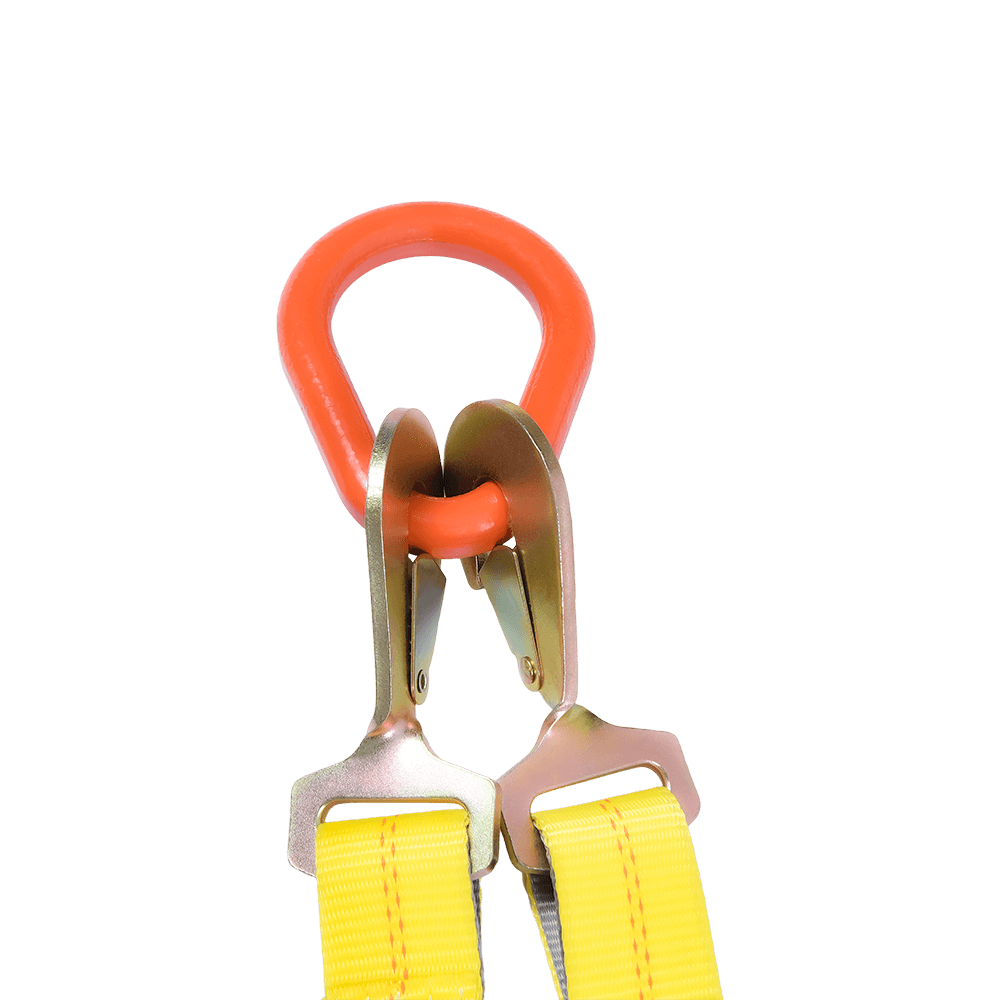 Ratcheting J-Hook Tie-Down V-Strap Design RTJ Multi-Point Hook untuk Penggunaan Truk Derek
