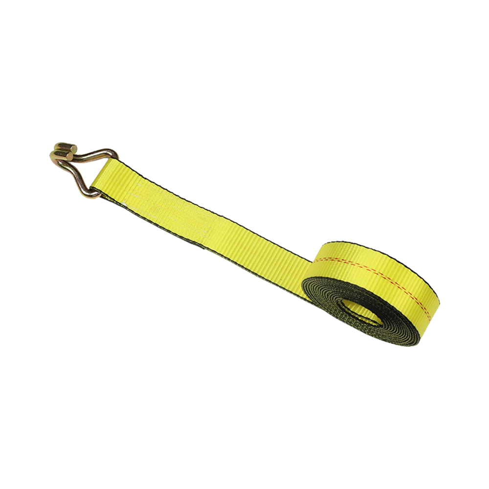 Tali Winch Kuning 2 inci Dengan J-Hook Ganda Tali Winch Kuning 2 inci Dengan J-Hook Ganda