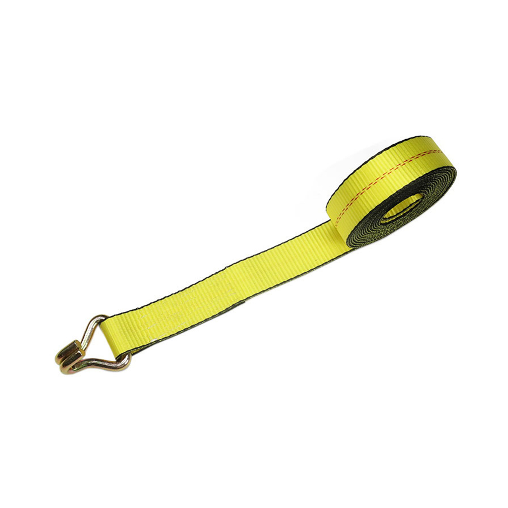 Tali Winch Kuning 2 inci Dengan J-Hook Ganda