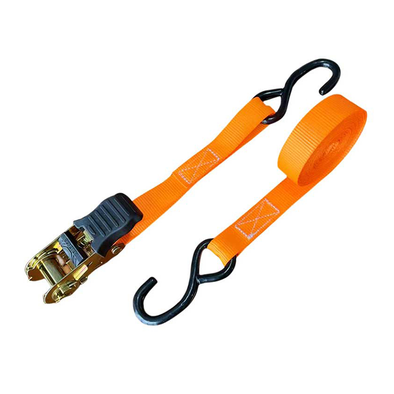 Tali Ratchet Gagang Jempol Multiwarna 1'' X 15' dengan Kait S Berlapis Vinil