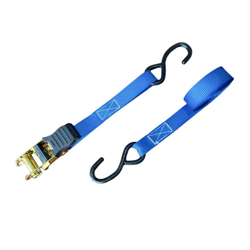 Tali Ratchet Gagang Jempol Multiwarna 1'' X 15' dengan Kait S Berlapis Vinil