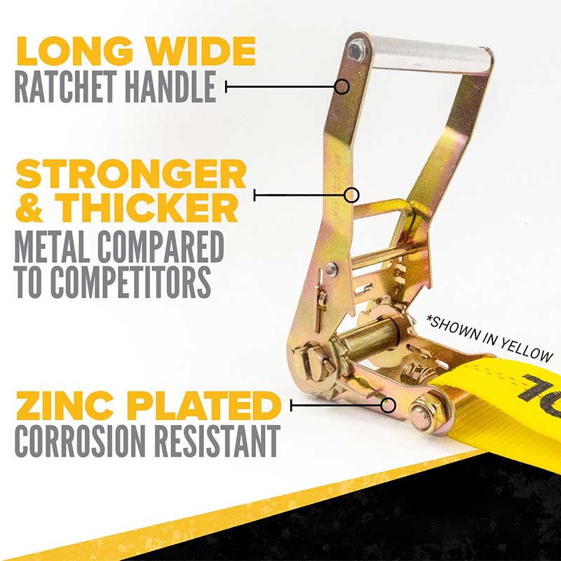 Tali Ratchet 2' X 27' Dengan Kait Jepret Datar