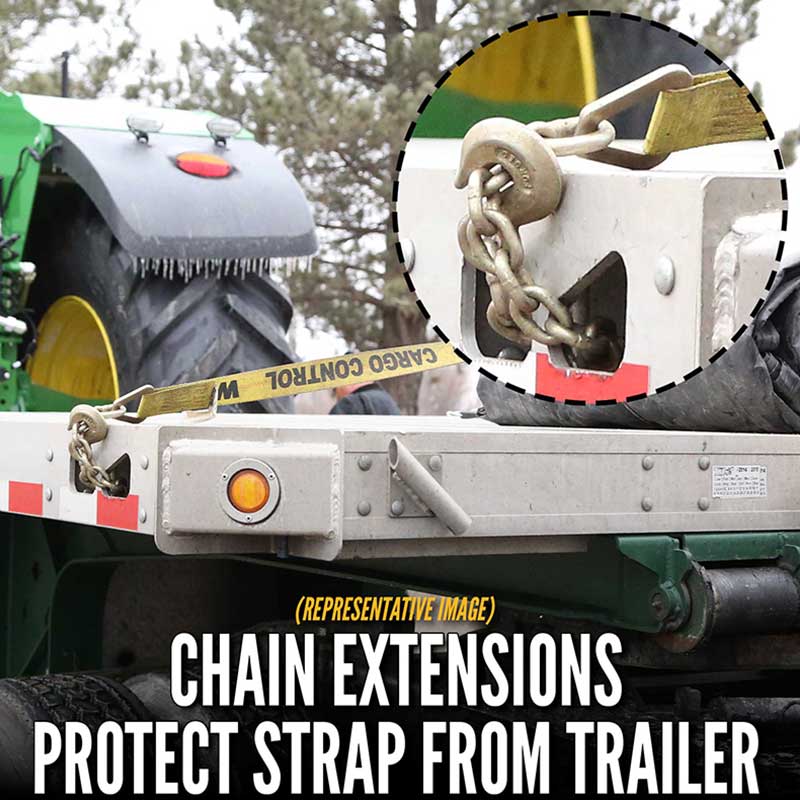 Tali Pengikat Ratchet 3'' X 30' Dengan Ekstensi Rantai
