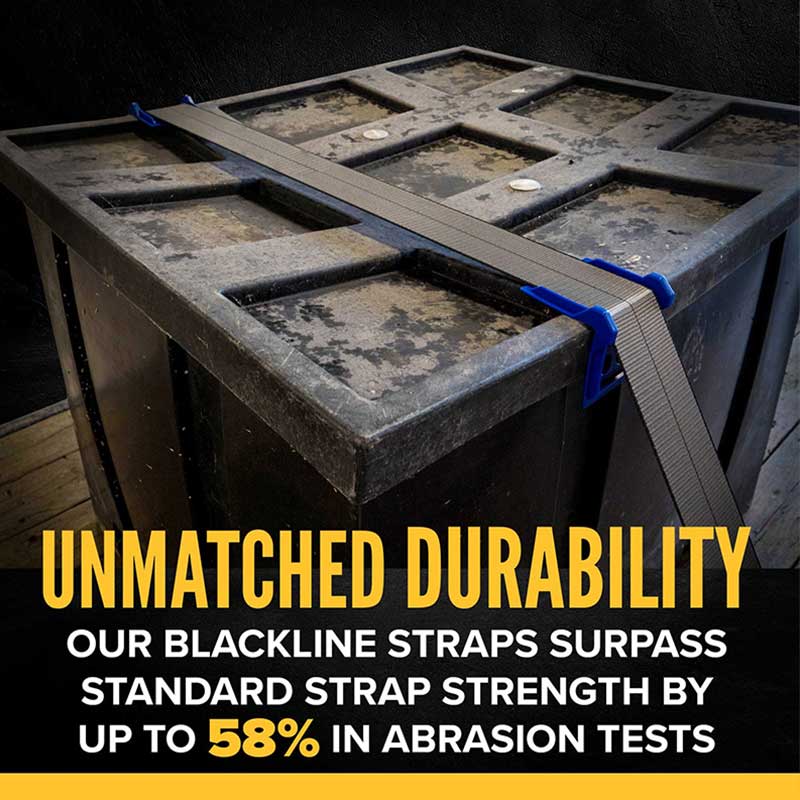 Tali Ratchet Industri Berat Blackline 2' X 30' Dengan Ekstensi Rantai