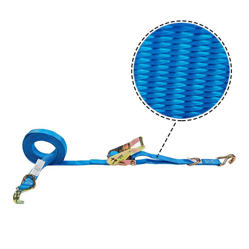 Tali Ratchet 1'' X 15' Logo Khusus dengan J-Hook dan D-Ring