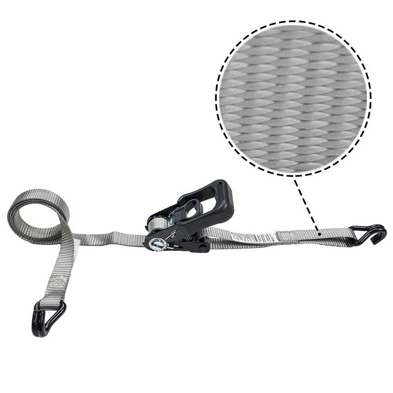 Tali Ratchet Gagang Lapis Karet 1'' X 15' dengan Kait Kawat Lapis Vinil