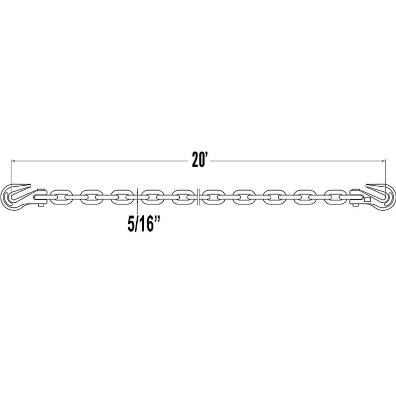 Rakitan Rantai Pengikat 516 W Clevis Grab Hooks - Kelas 80